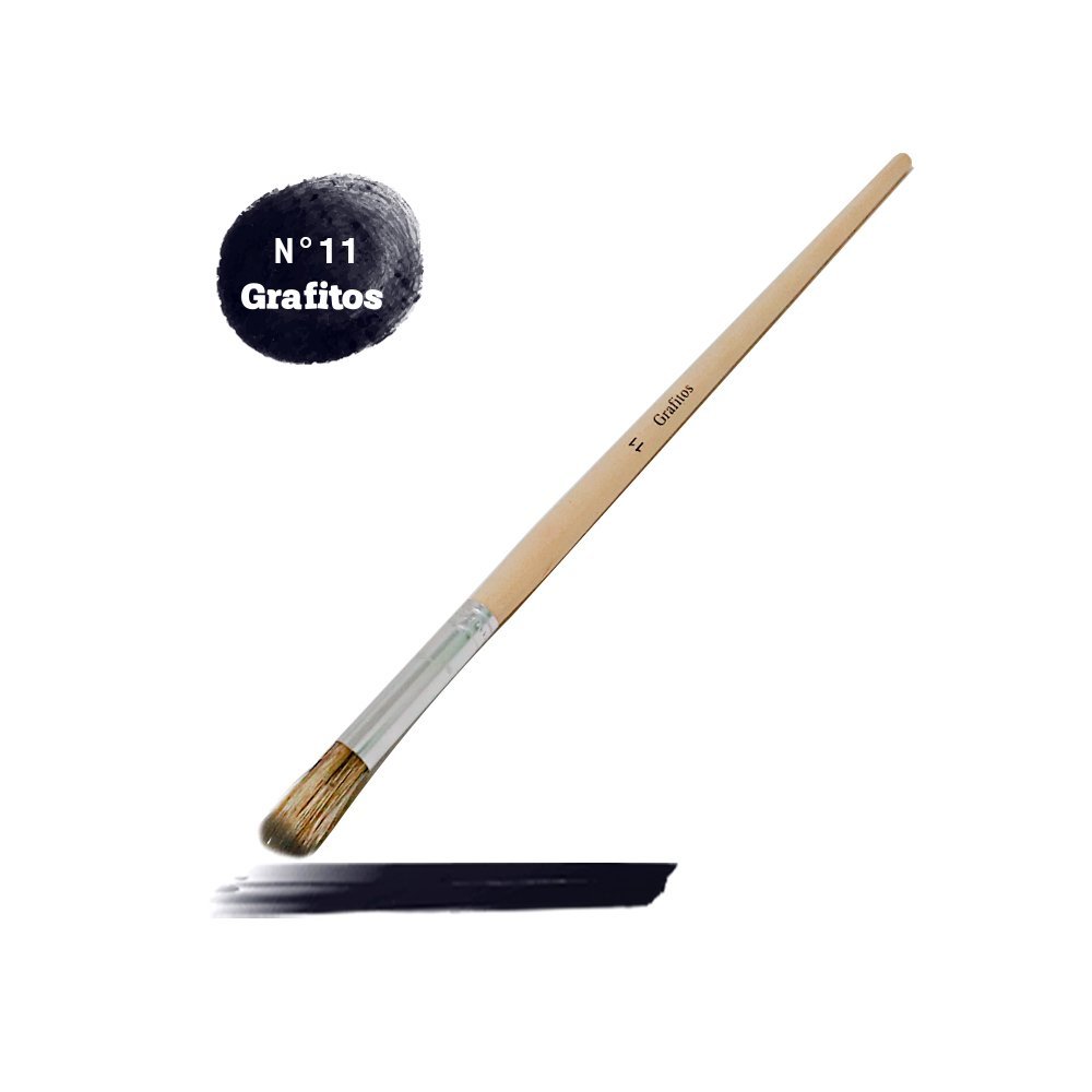 PINCEL 11 GRAFITOS PLANO Y REDONDO