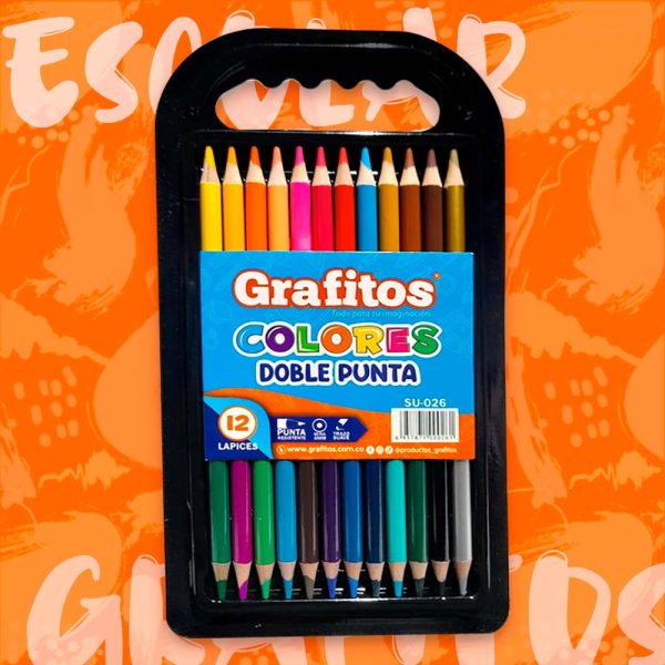 COLORES GRAFITO DOBLEPUNTA X12