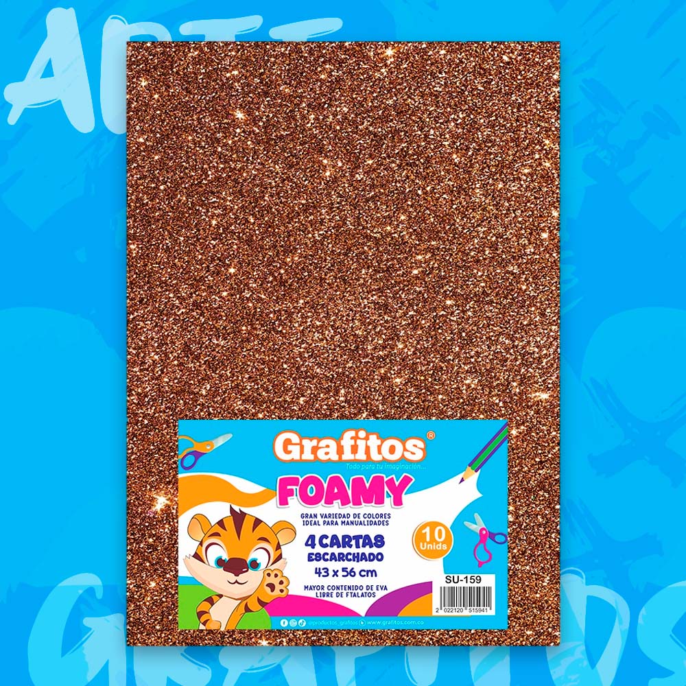 FOMI CUATRO CARTAS ESCARCHADO CAFE