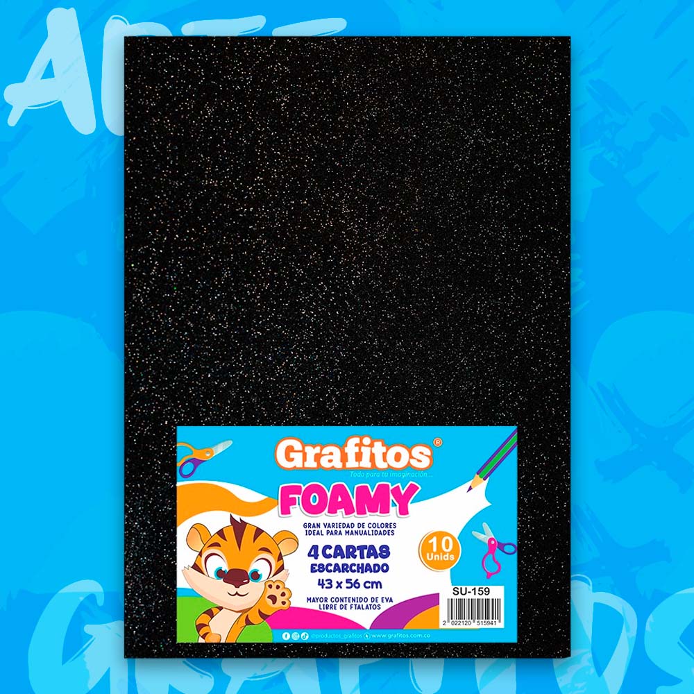 FOMMY CUATRO CARTAS ESCARCHADO NEGRO
