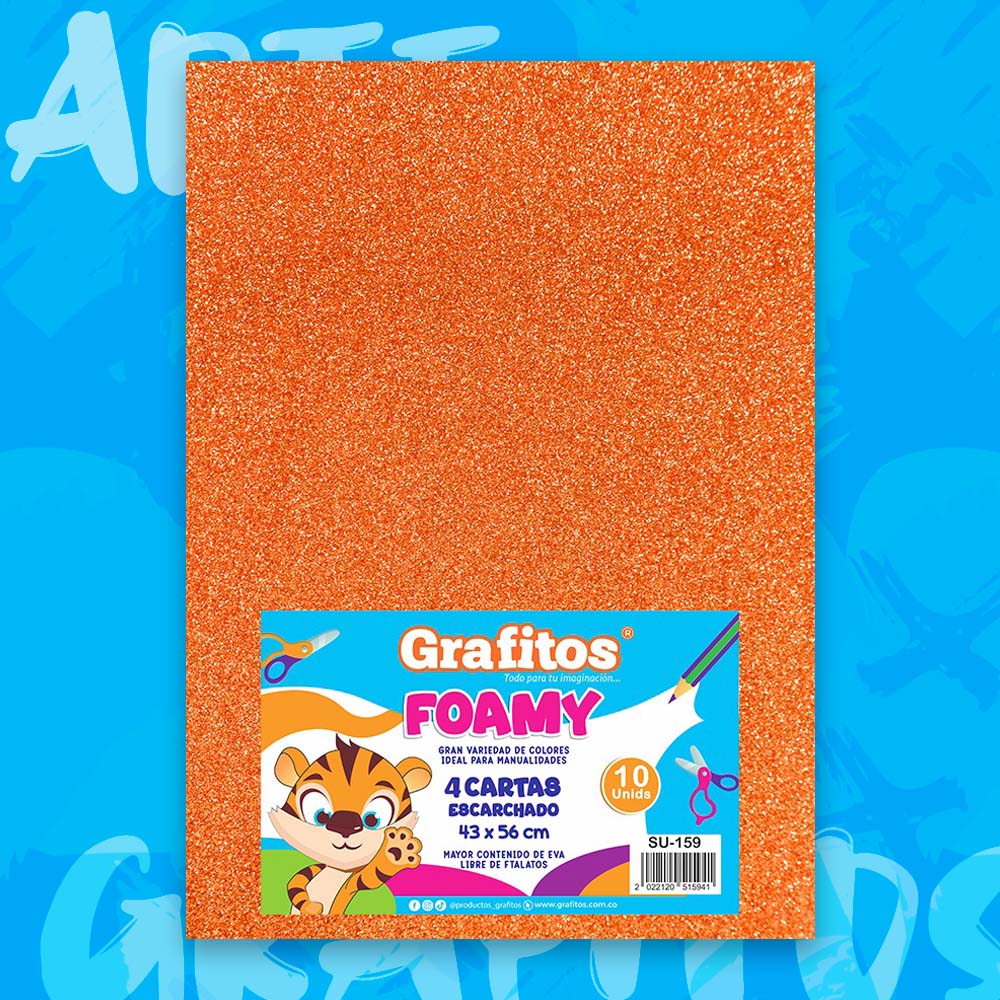 FOMMY CUATRO CARTAS ESCARCHADO NARANJA