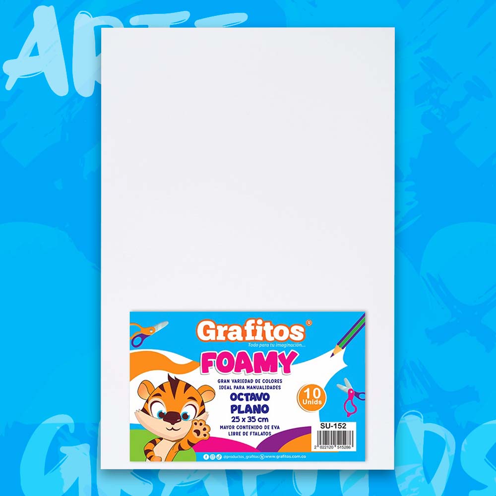 FOMI 1/8 BLANCO PAQUETE x10