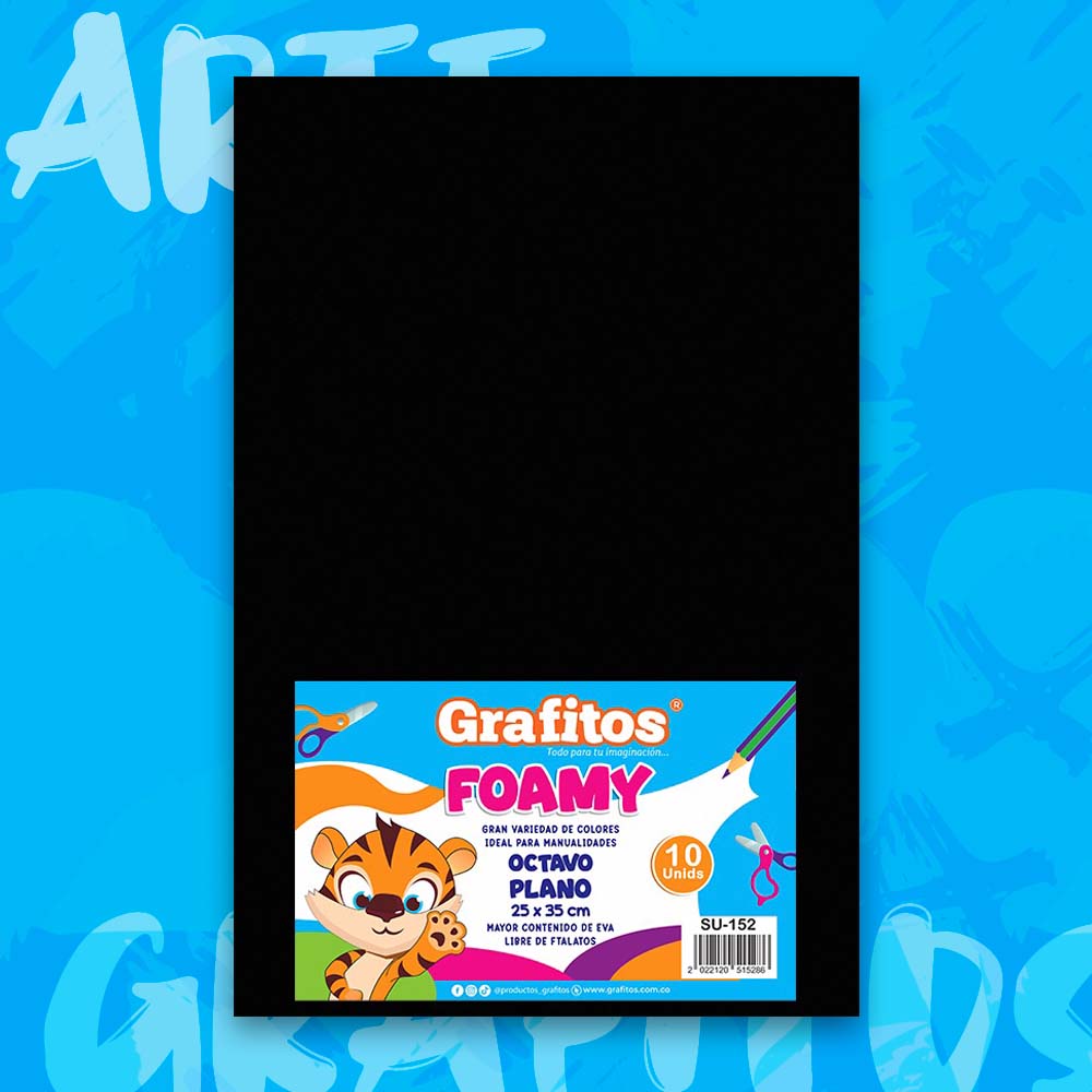 FOMI 1/8 NEGRO PAQUETE x10