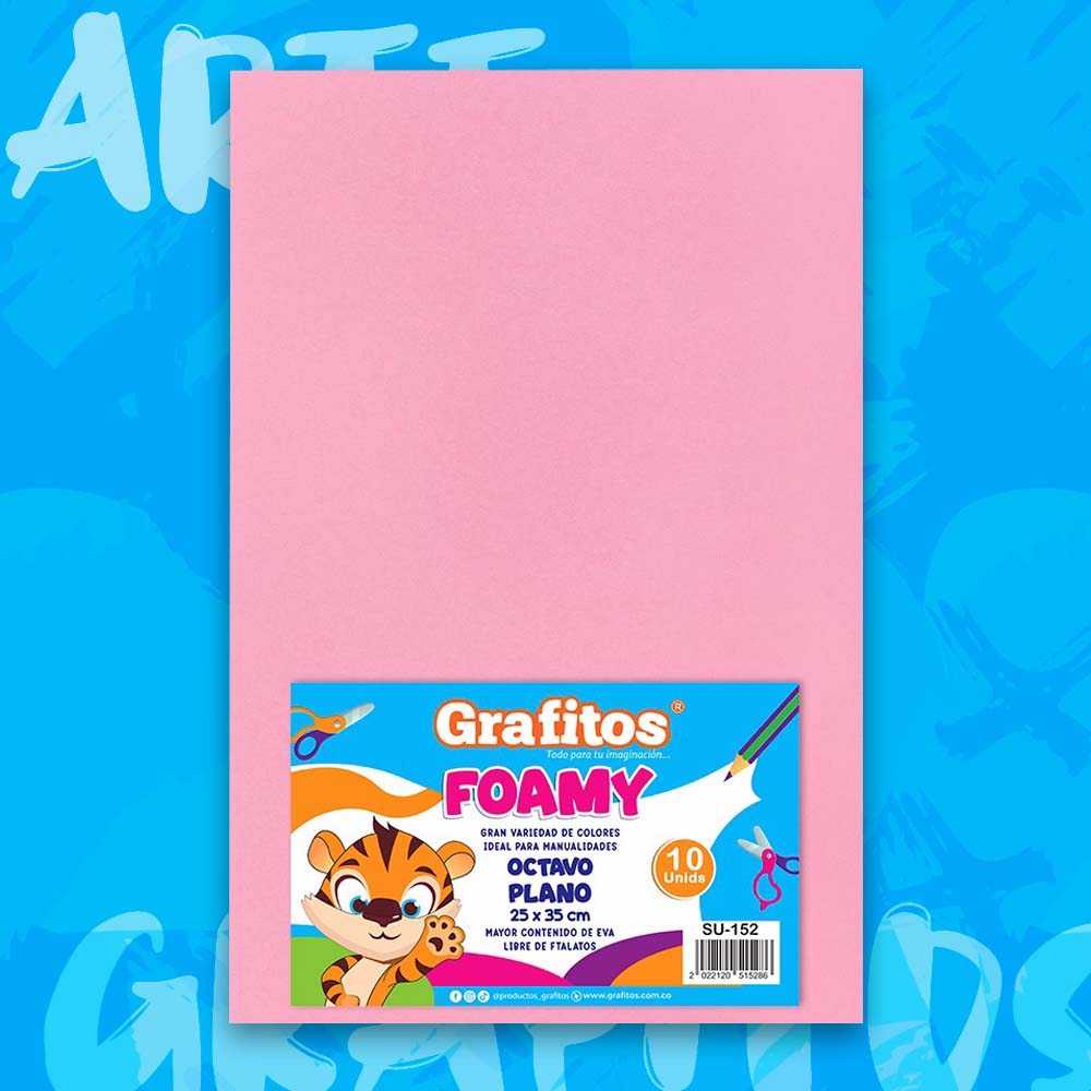 FOMI 1/8 ROSADO PAQUETE x10