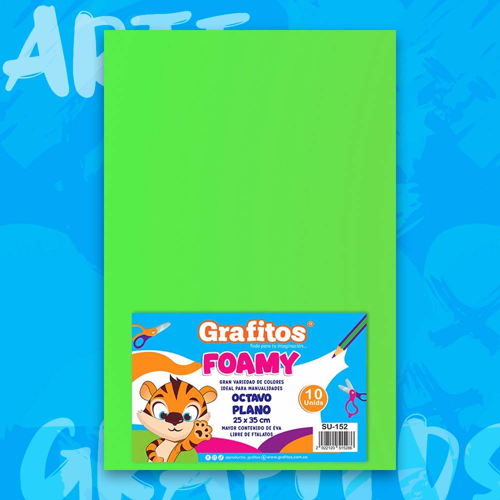 FOMI 1/8 VERDE BICHE PAQUETE x10