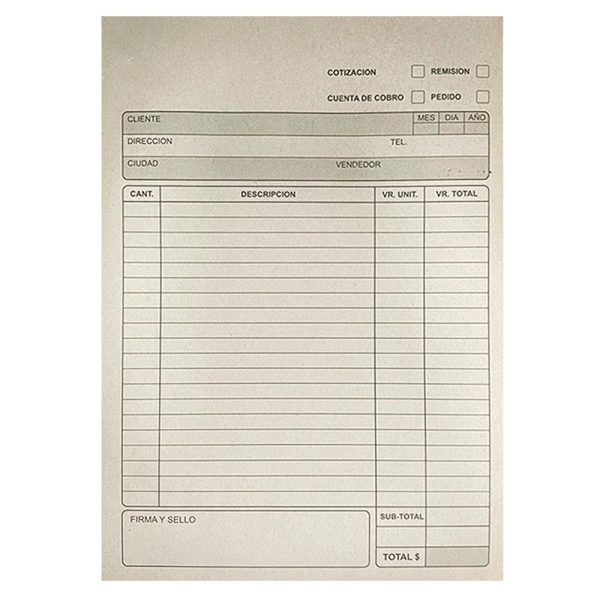 hoja facturero 16 periodico