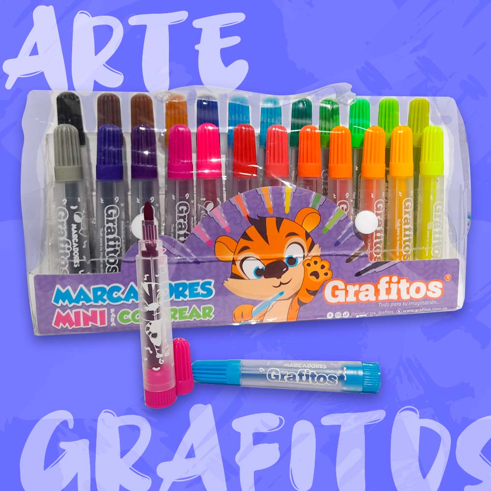 Marcadores Mini x24 Grafitos
