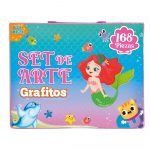 KIT DE ARTE PARA NIÑAS 168 PIEZAS MALETA PLASTICA SE-168