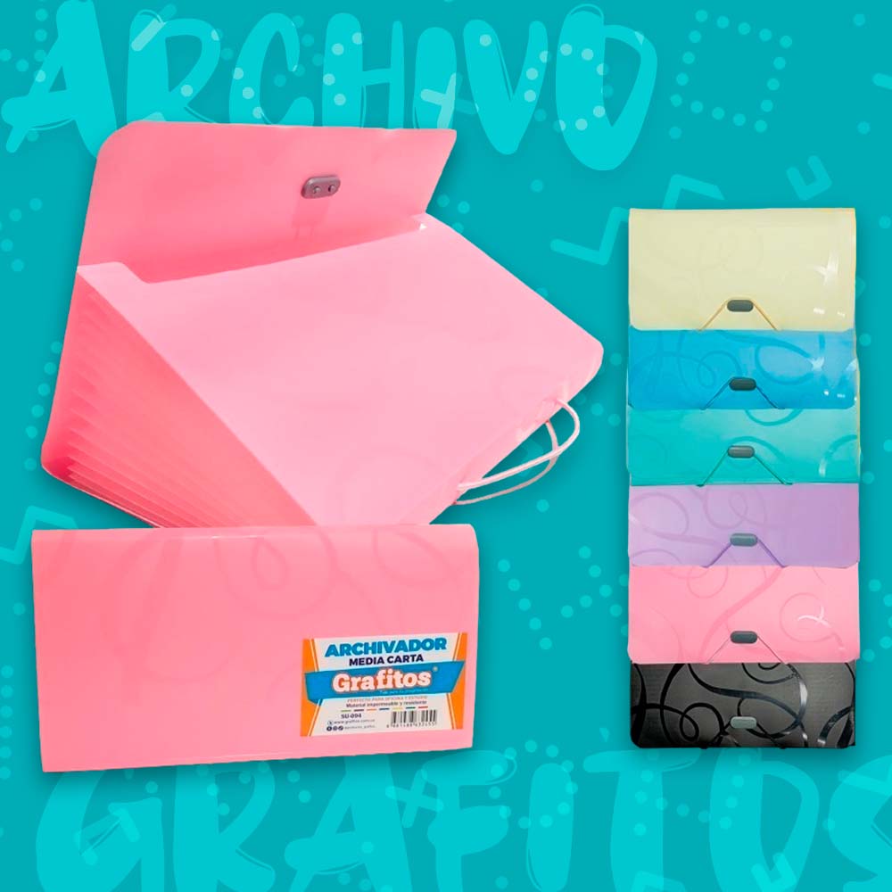 ARCHIVADOR GRAFITOS SU-094 1/2 CARTA