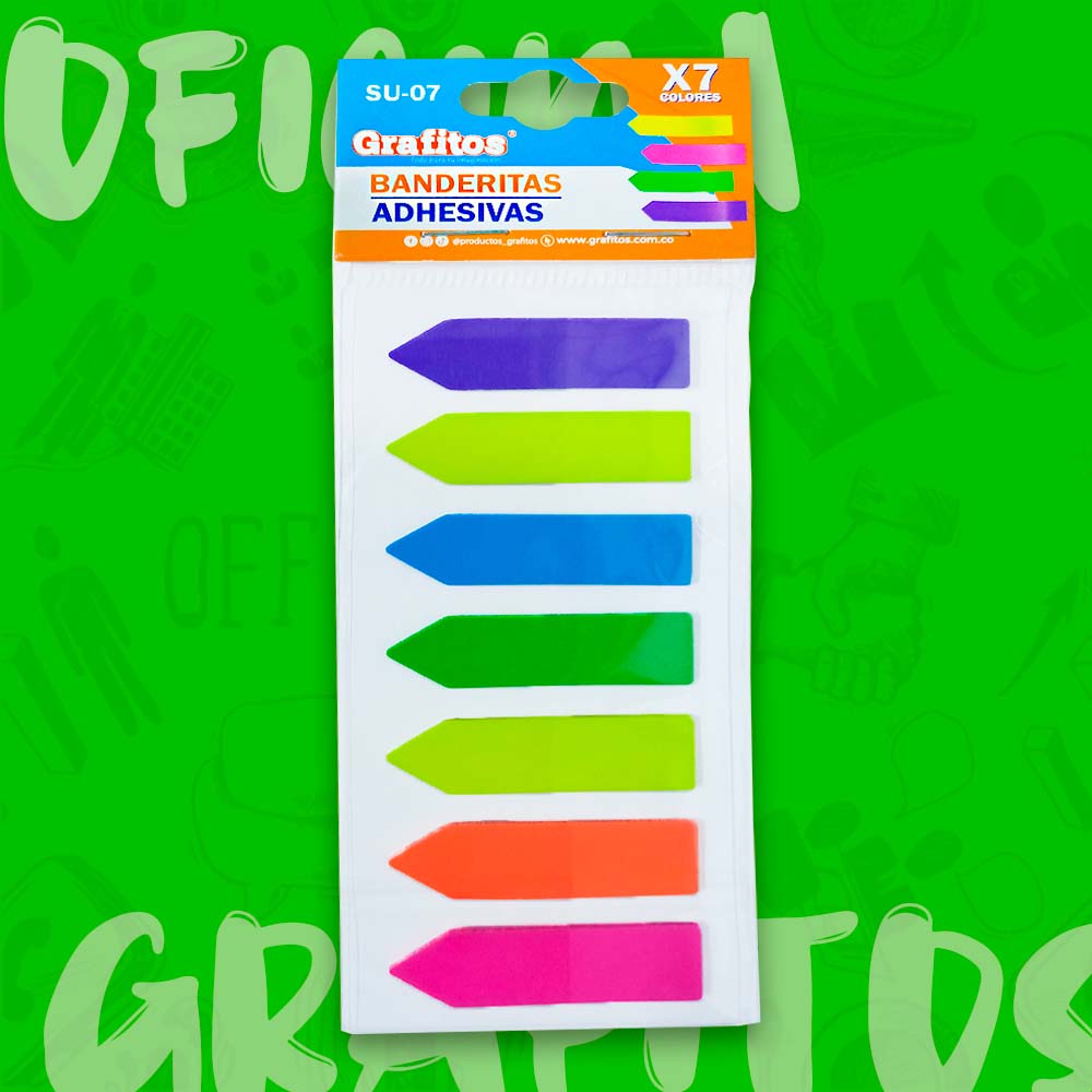 Banderitas adhesivas neón