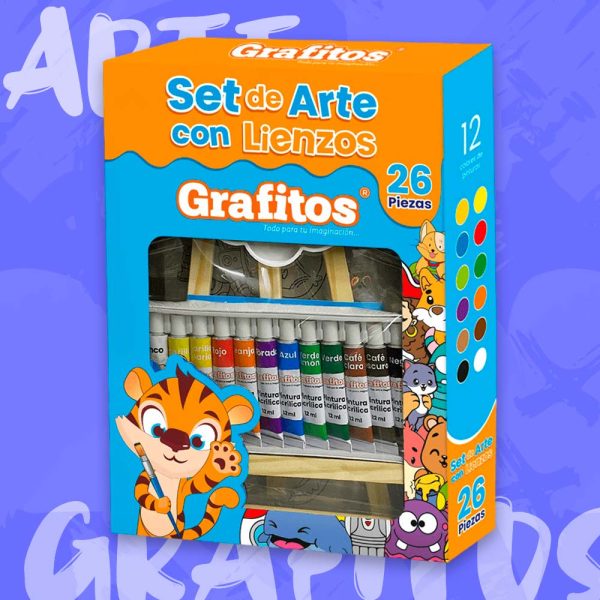 Set De Arte Con Lienzos De 26 Piezas