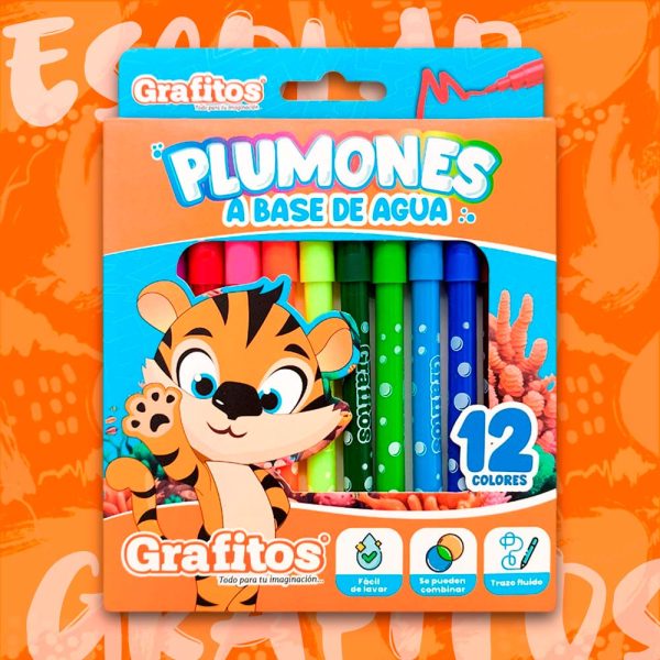 Plumones A Base De Agua Grafitos
