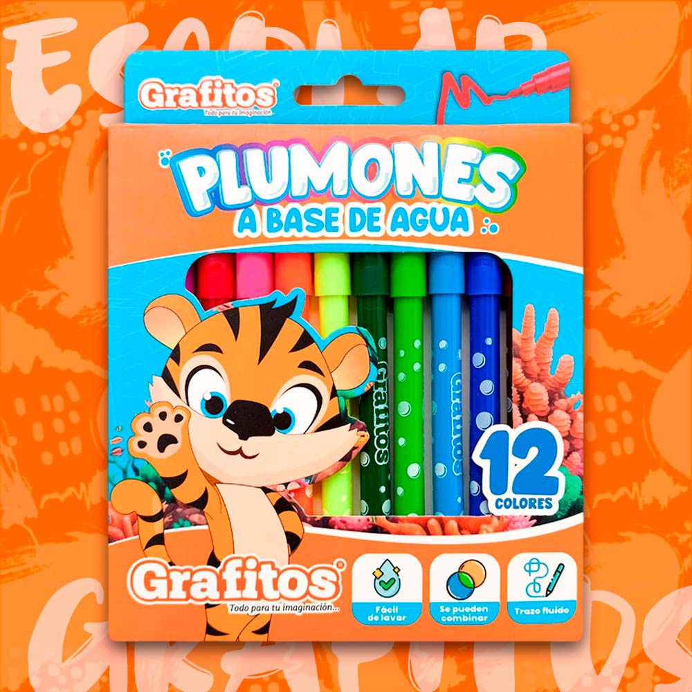 Plumones Grafitos A Base De Agua