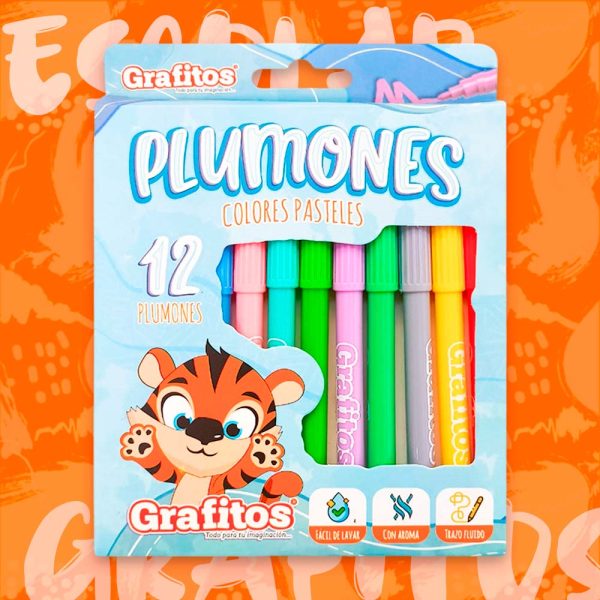 Plumones Colores Pasteles Grafitos