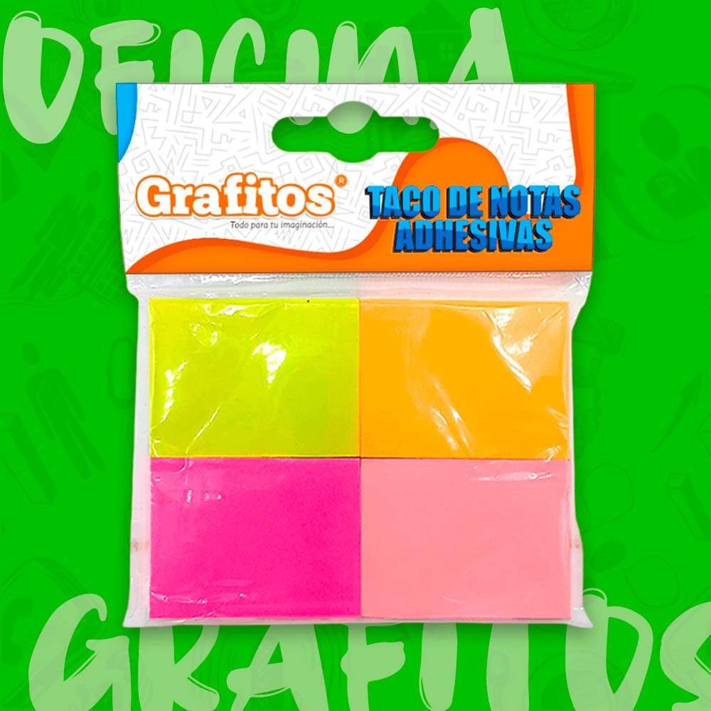 Taco De Notas Adhesivas Grafitos x4