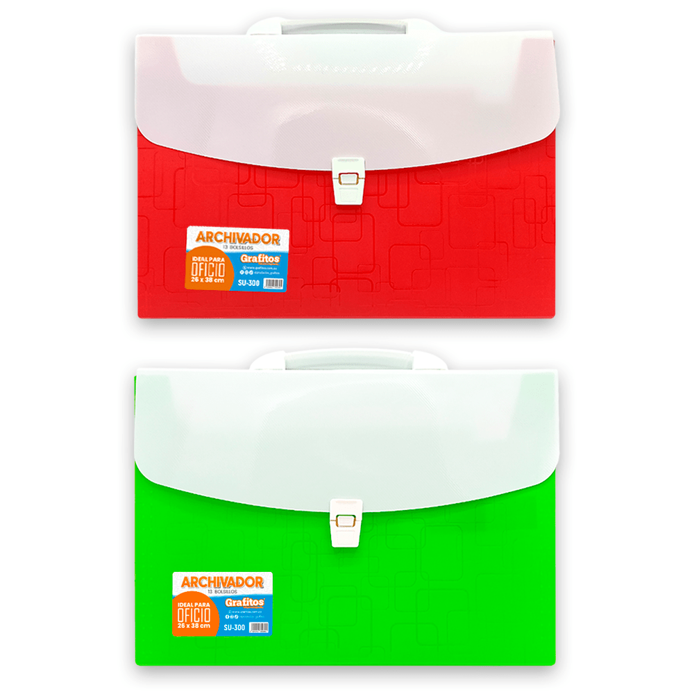Archivador 13 Bolsillos Oficio Grafitos