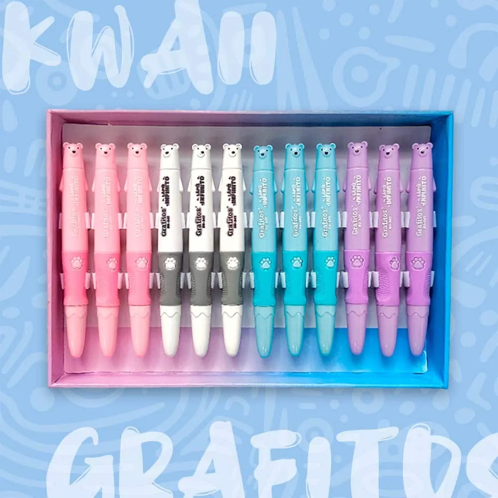 Lápiz Infinito Kawaii en Forma de Oso