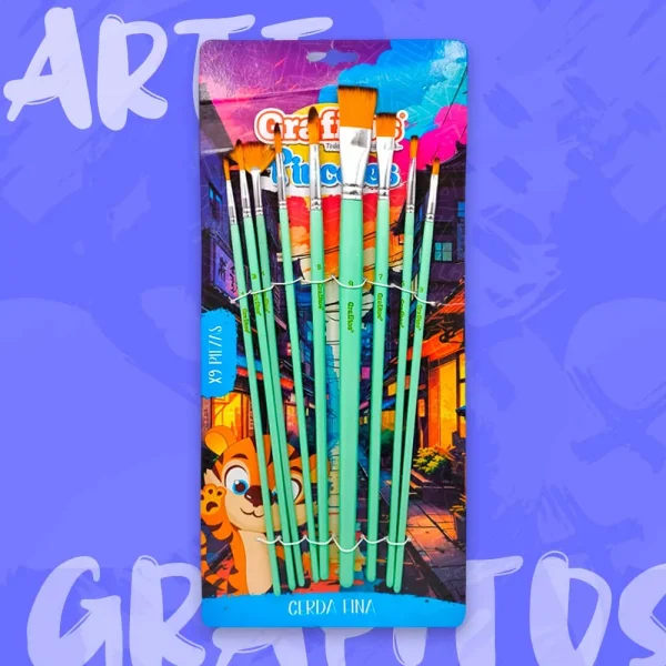 Pinceles de cerda fina x9 SU-324