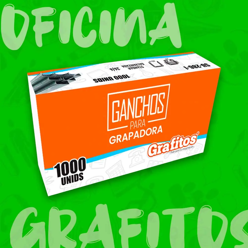 Caja De Ganchos 26/6 x1000