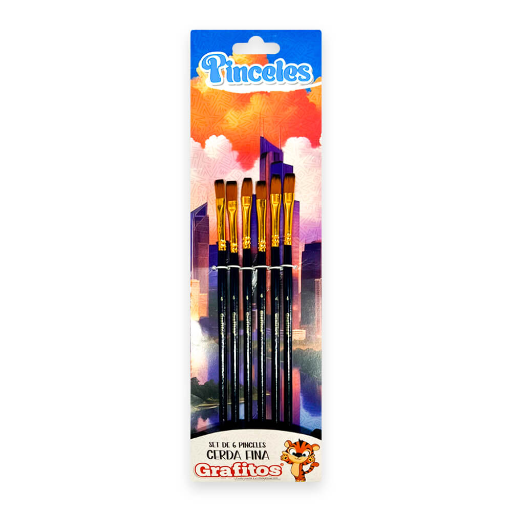 Pinceles Planos Grafitos SU-385-4