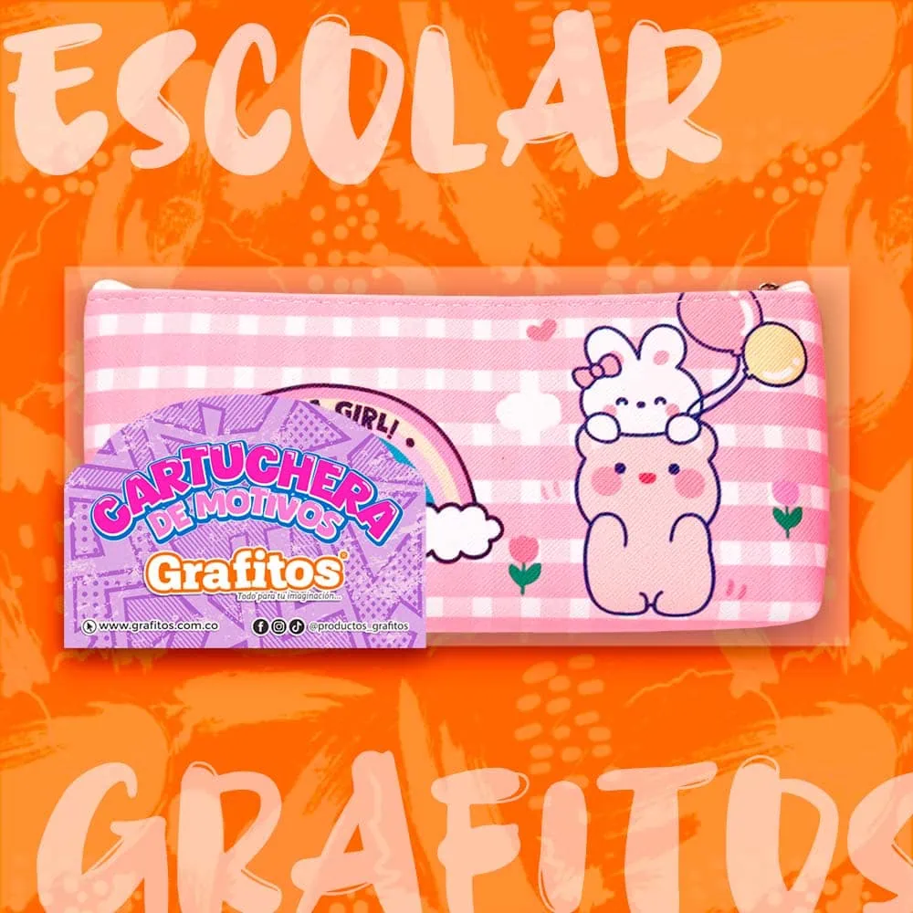 Cartuchera con Diseños Kawaii