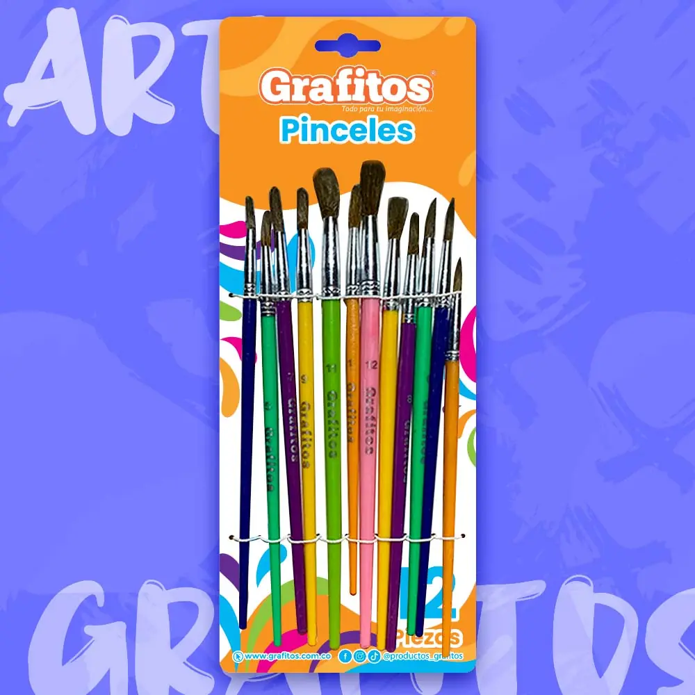 Set Pinceles Grafitos x12