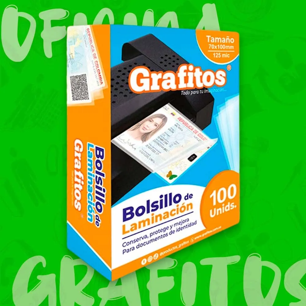Bolsillo De Laminación Para Cedula Grafitos