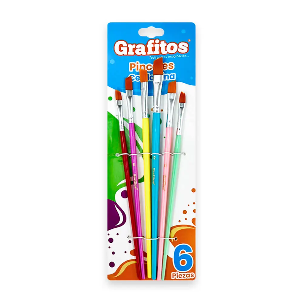 Pinceles Grafitos Angulares x6
