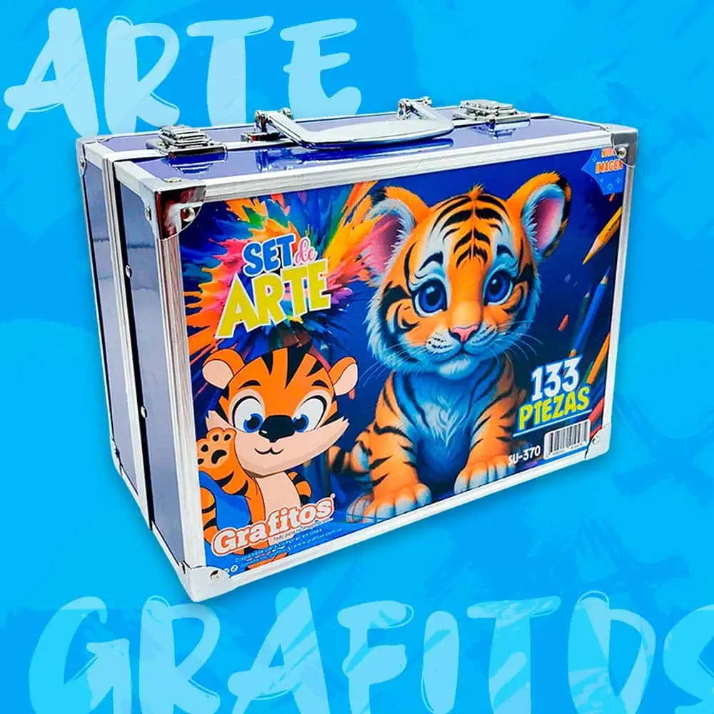 Set De Arte Grafitos Metálico De 133 Piezas