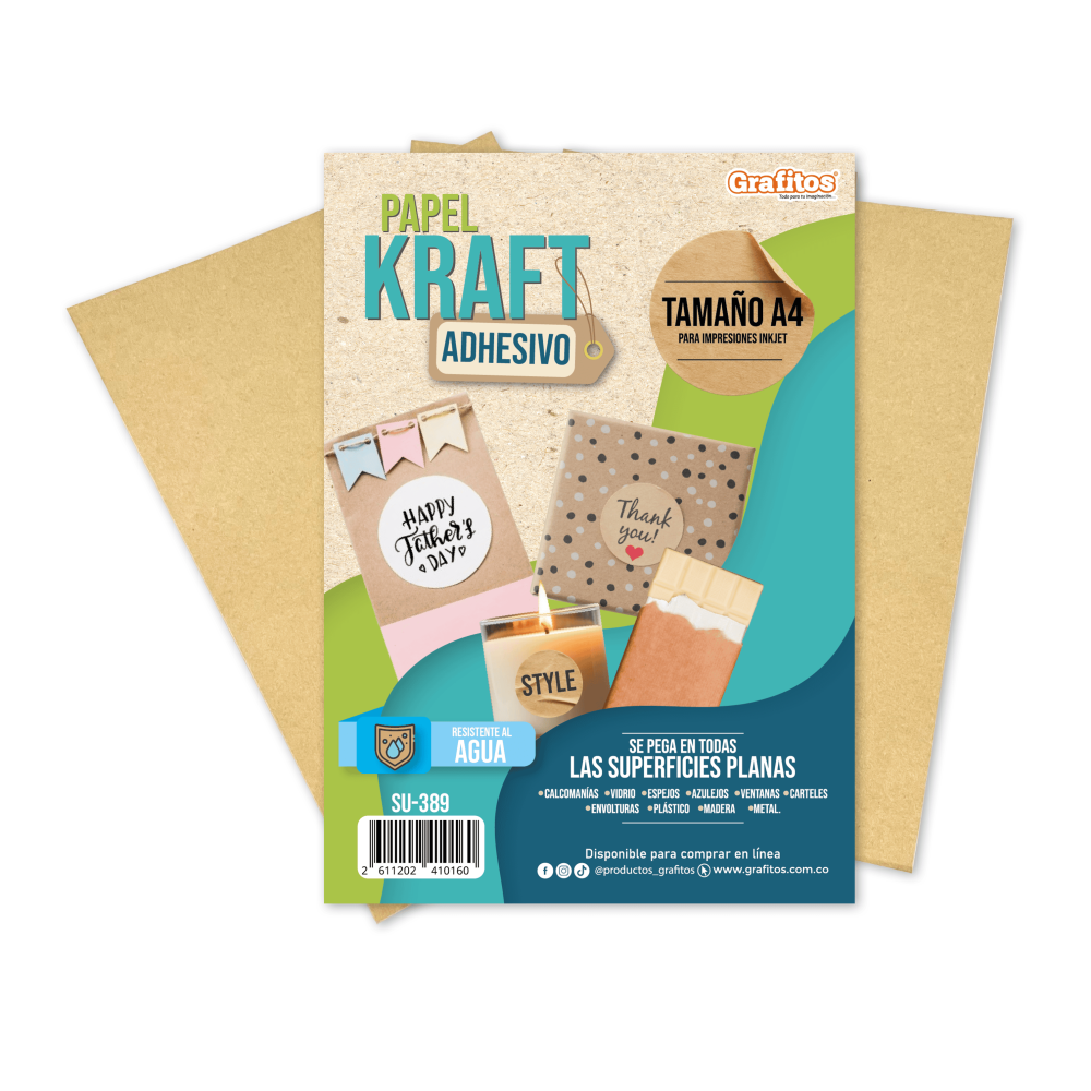Papel Kraft Adhesivo A4 Grafitos SU-389