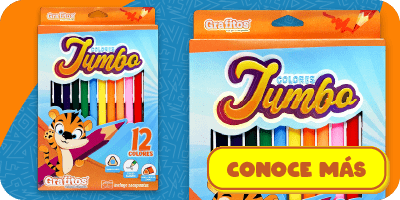 Colores Jumbo Grafitos Triangulares x12