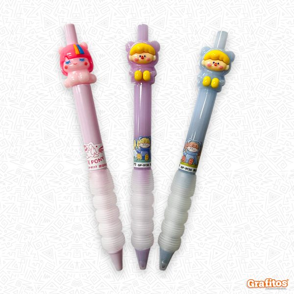 Bolígrafos Gel Retráctiles Kawaii