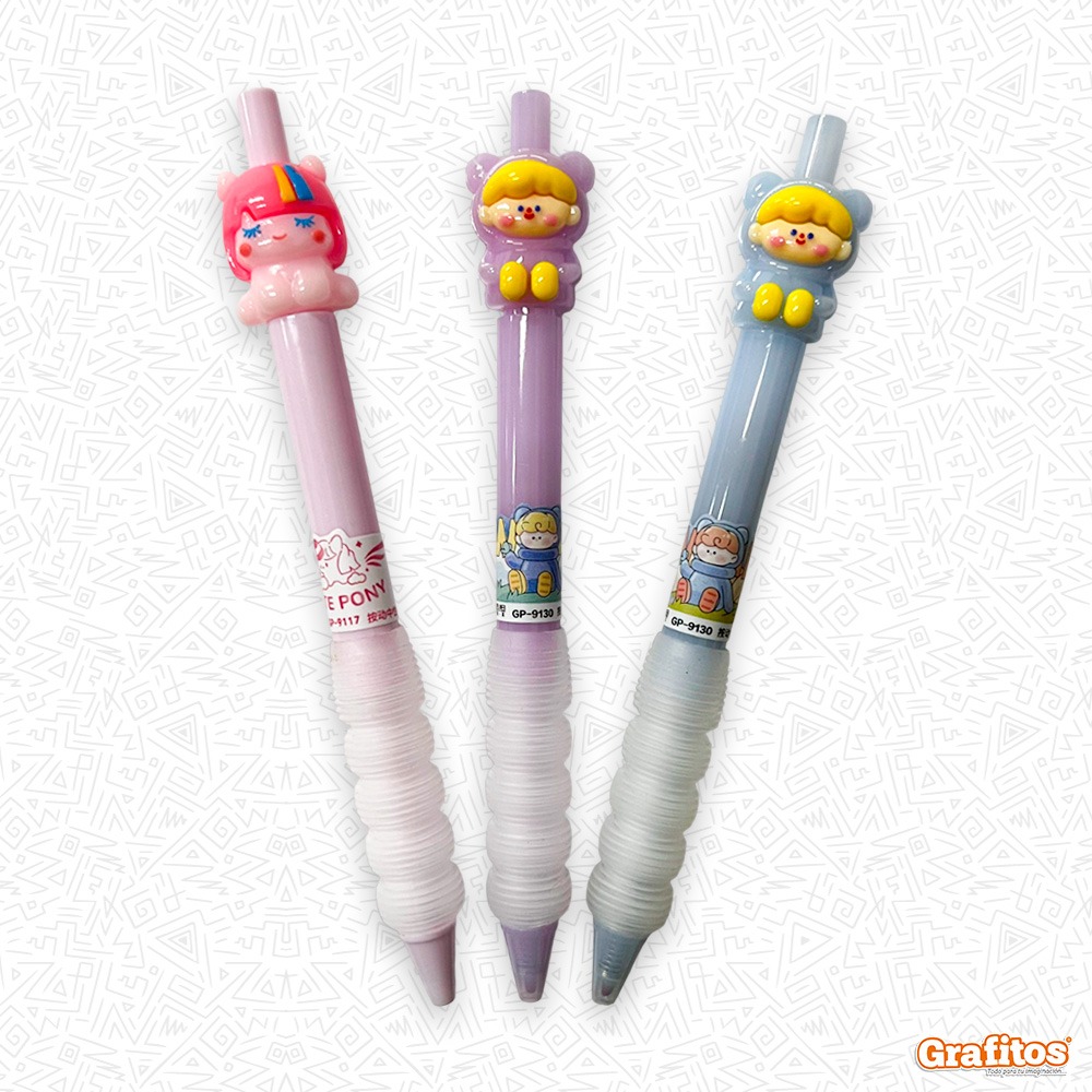 Bolígrafos Gel Retráctiles Kawaii