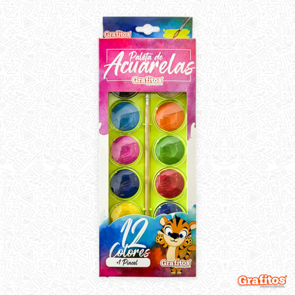 Paleta de Acuarela Escolar x12