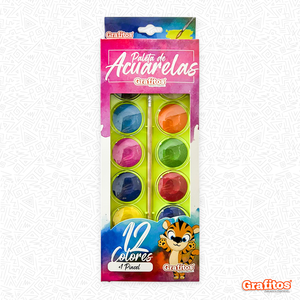 Paleta de Acuarela Escolar x12