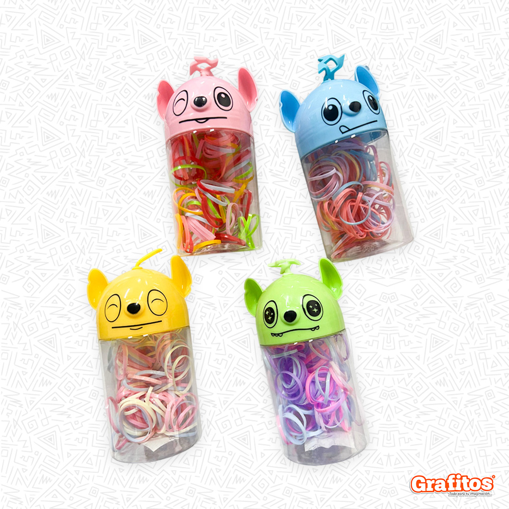 Tarro de Ligas Stitch para Cabello