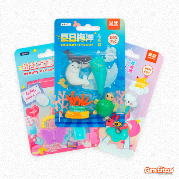 Sets Borradores kawaii x4 Surtidos