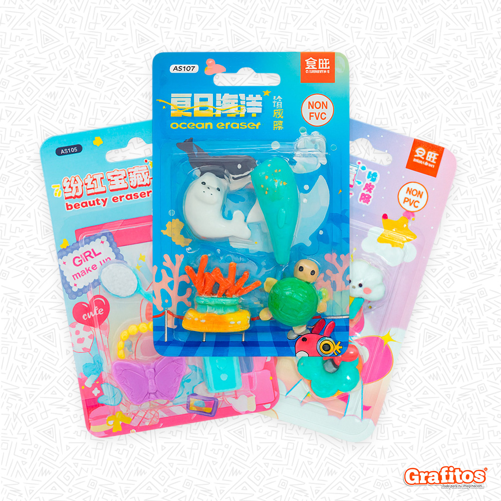 Sets Borradores kawaii x4 Surtidos