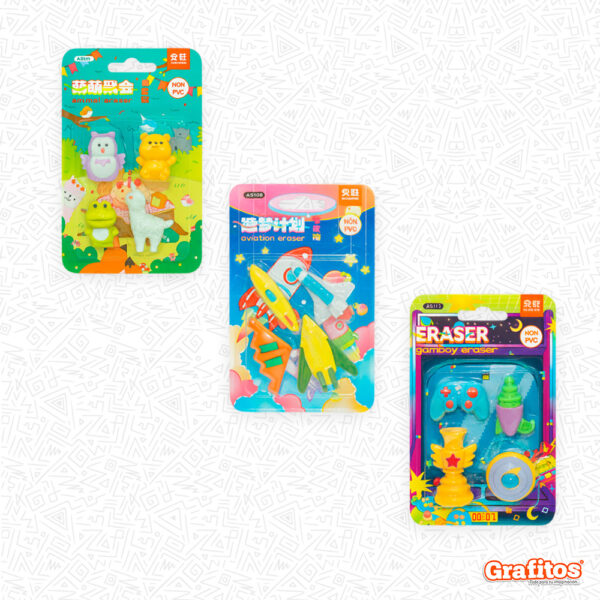 Sets Borradores kawaii x4 Surtidos