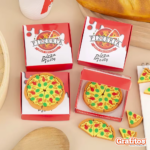 Cajas de Borrador Kawaii de Pizza