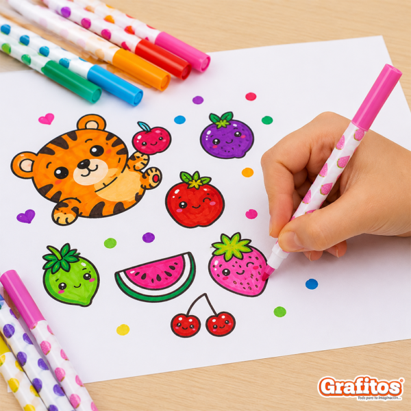 Detalles de los Marcadores Grafitos de Fruticas x10 Und