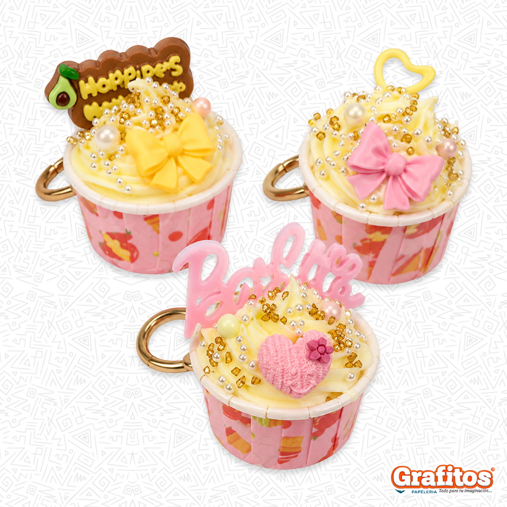 Llavero Esponjoso Cupcake Kawaii