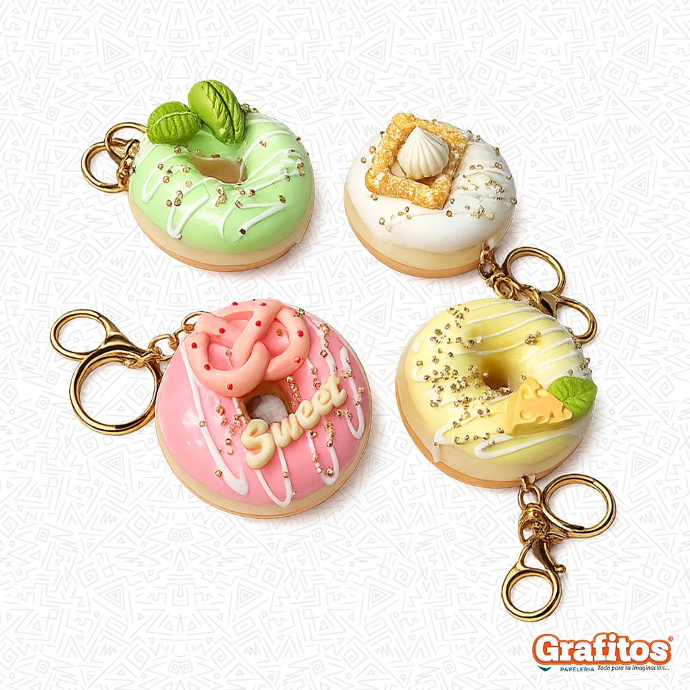 Llavero Esponjoso de Donas Kawaii