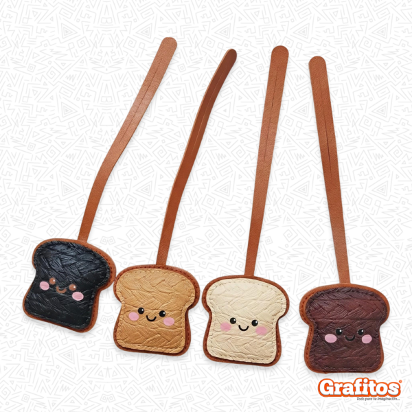 Llavero de Pan Tajado Kawaii