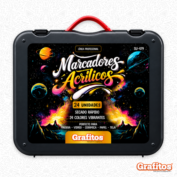 Marcadores Grafitos Acrílicos x24 Und