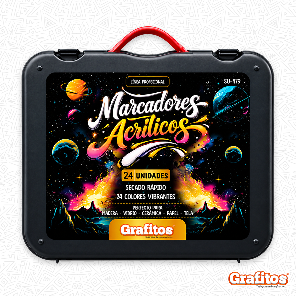 Marcadores Grafitos Acrílicos x24 Und