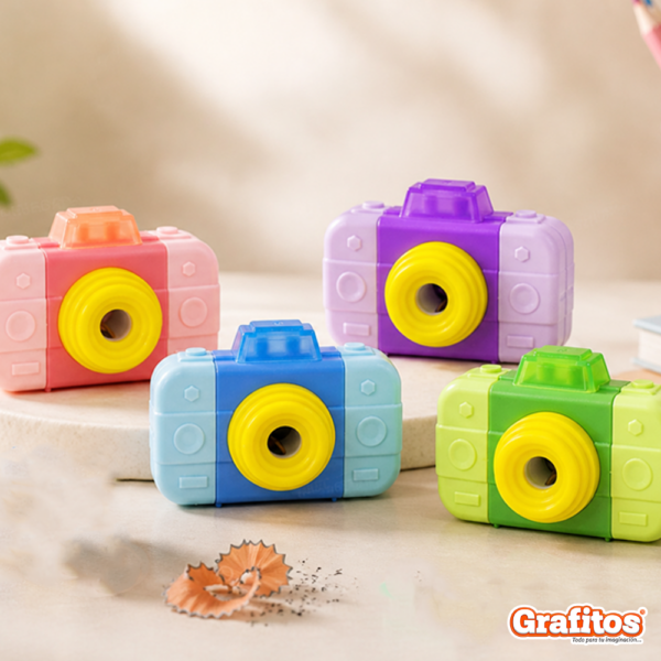 Sacapuntas de Cámaras Kawaii detalles