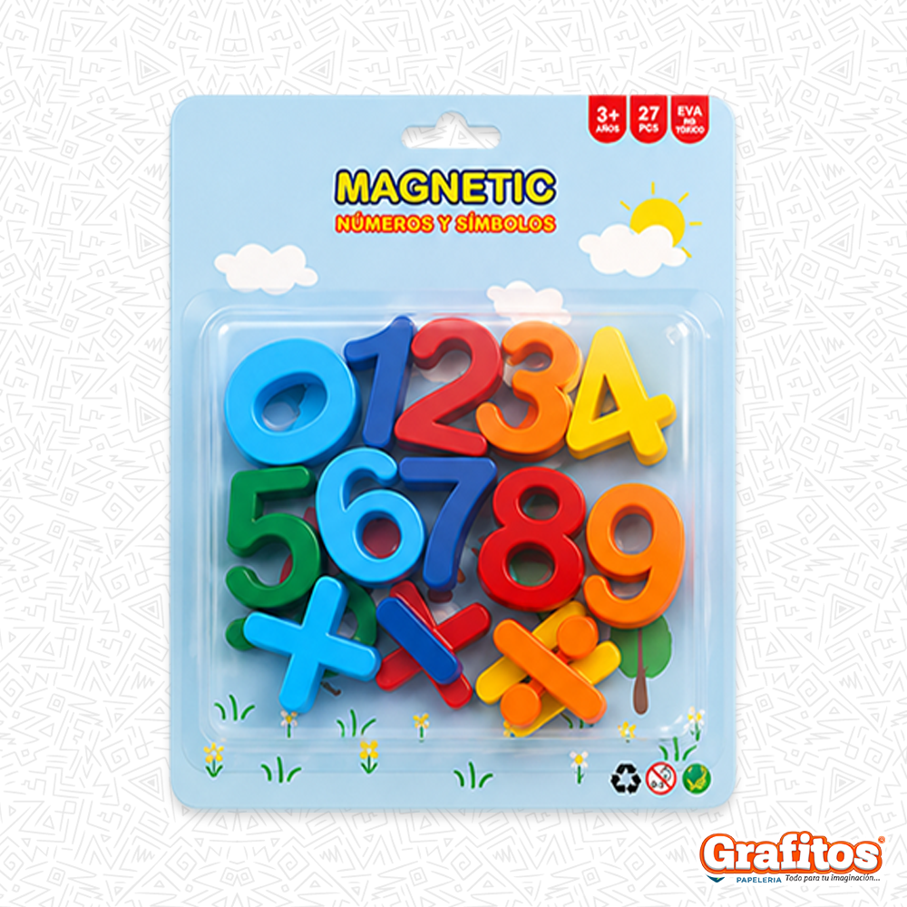 Set Magnético Números y Símbolos x27 Und
