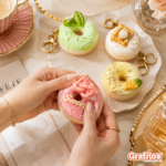 calidad del Llavero Esponjoso de Donas Kawaii