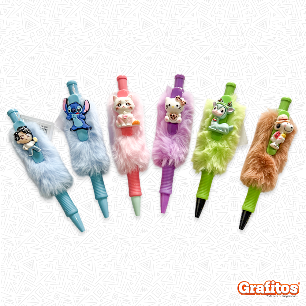 Bolígrafos Peluche Kawaii Surtidos
